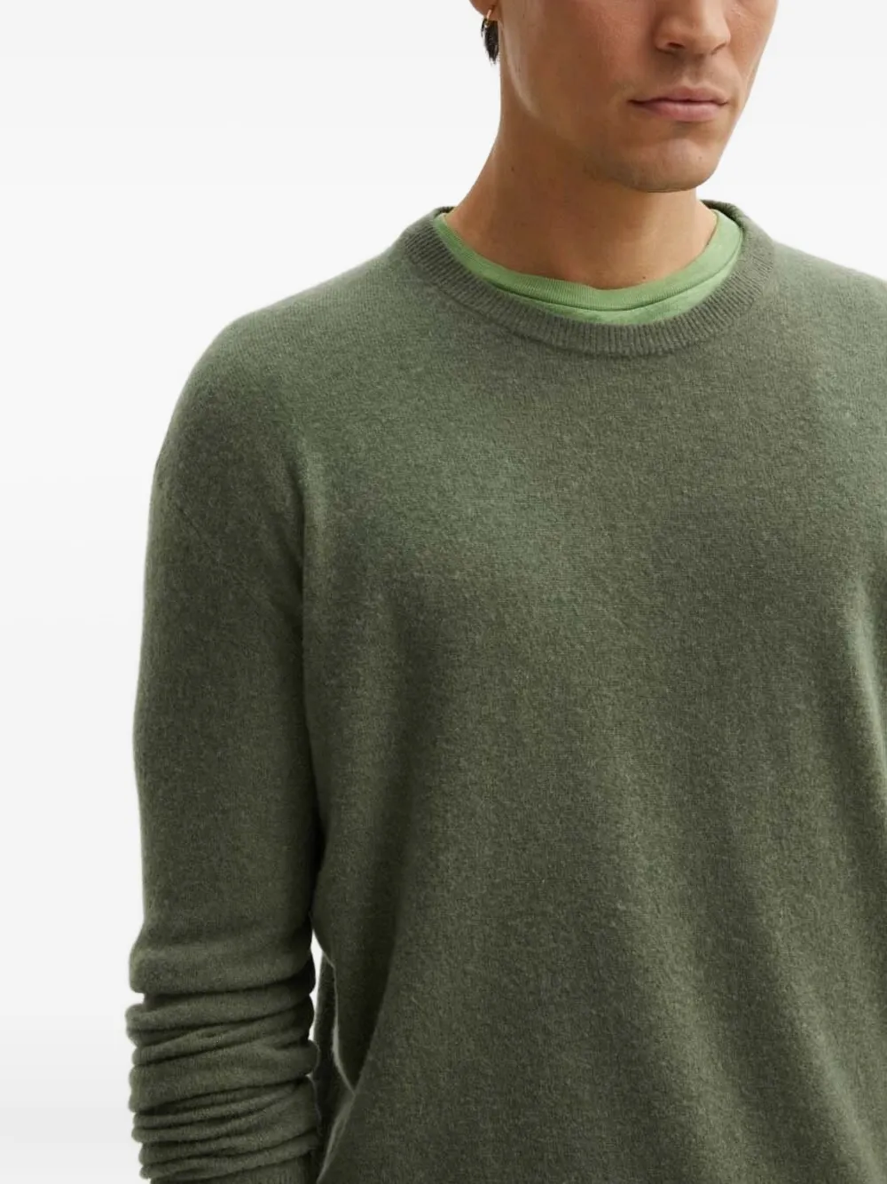 American Vintage Raxow trui van wolblend met ronde hals Groen