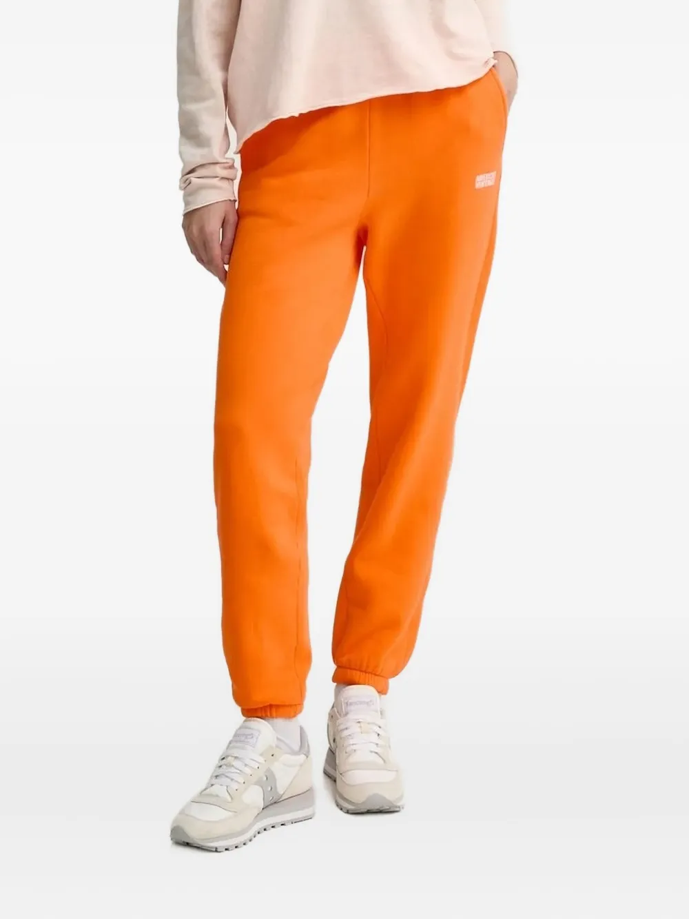 American Vintage Joggingbroek met logoprint Oranje