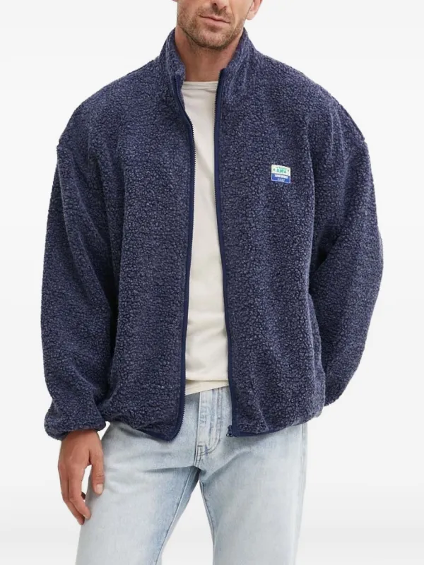 American Vintage zip-up Fleece Jacket Blue FARFETCH EG
