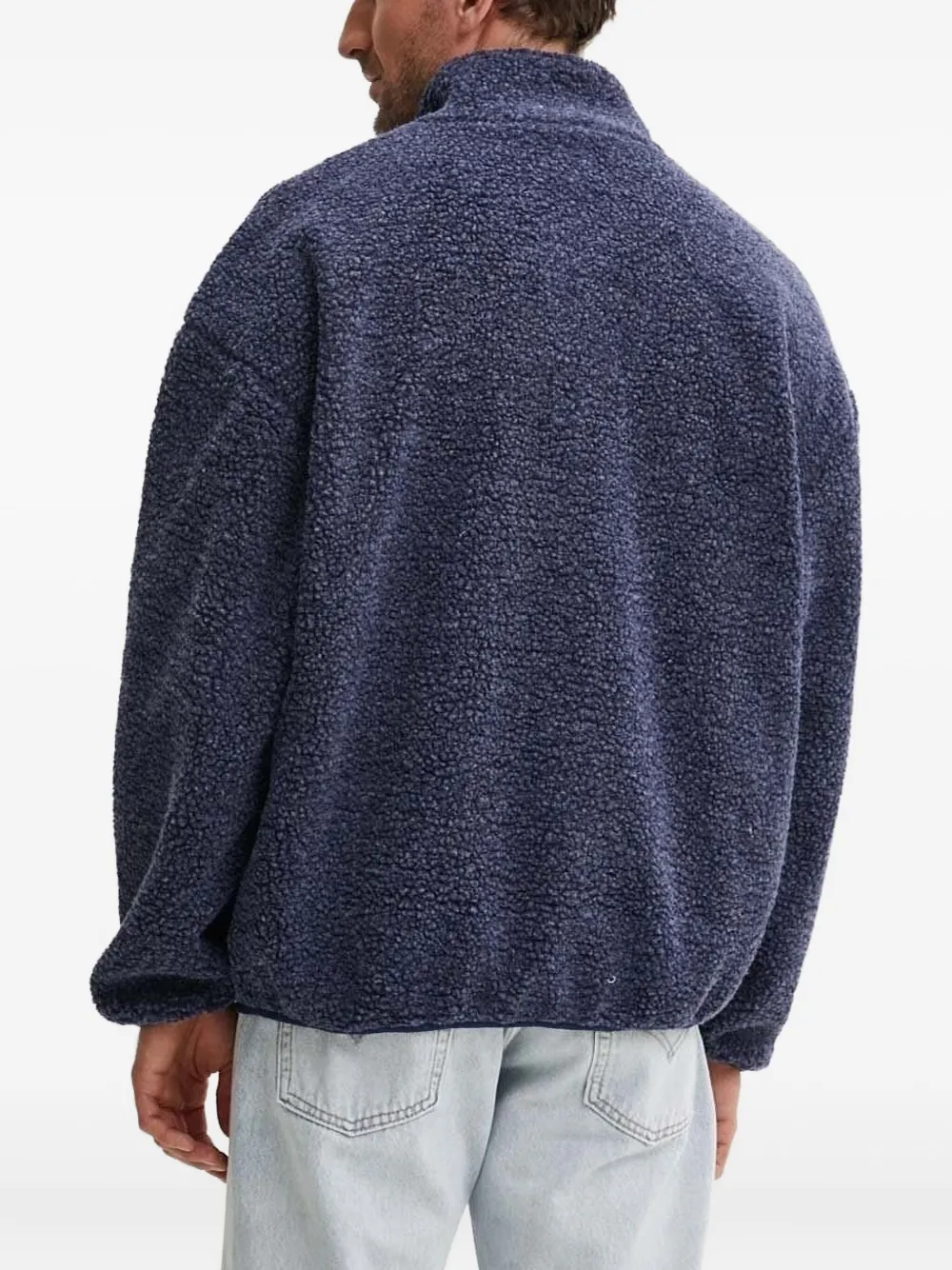 American Vintage Fleece jack Blauw