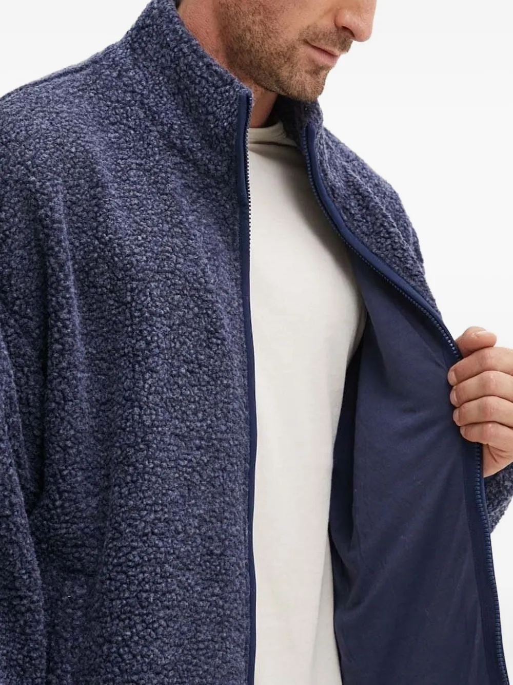 American Vintage Fleece jack Blauw