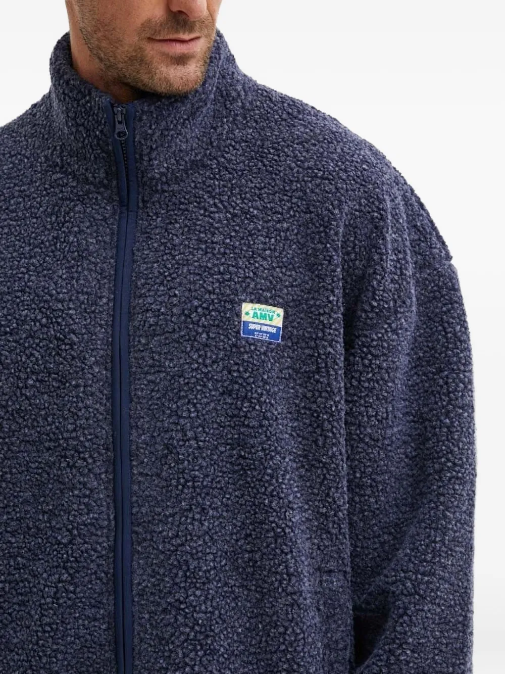 American Vintage Fleece jack Blauw