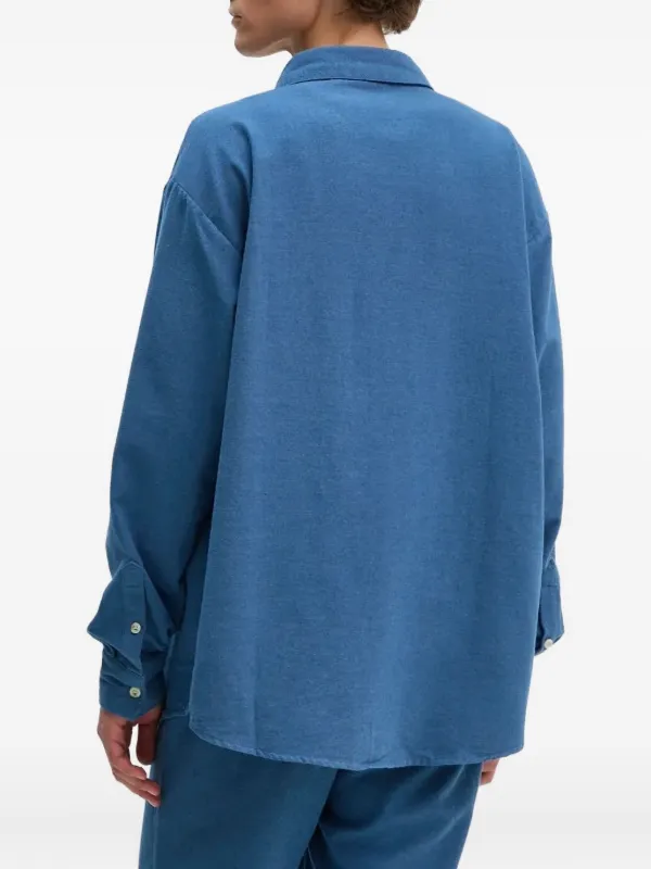 Chemise Femme American Vintage - Taille 36 - Gris - Coton - Manches Longues - Occasion Très Bon état