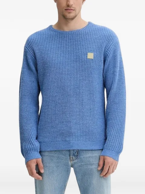 American Vintage Crashway ribbed-knit logo-patch sweater