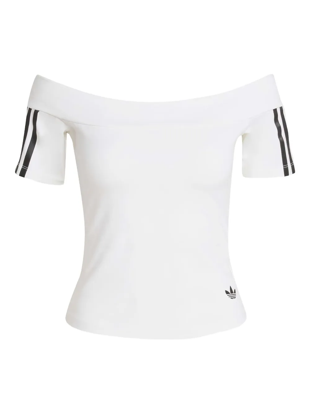 adidas 3-Stripes off-shoulder top | blanco | Image 1
