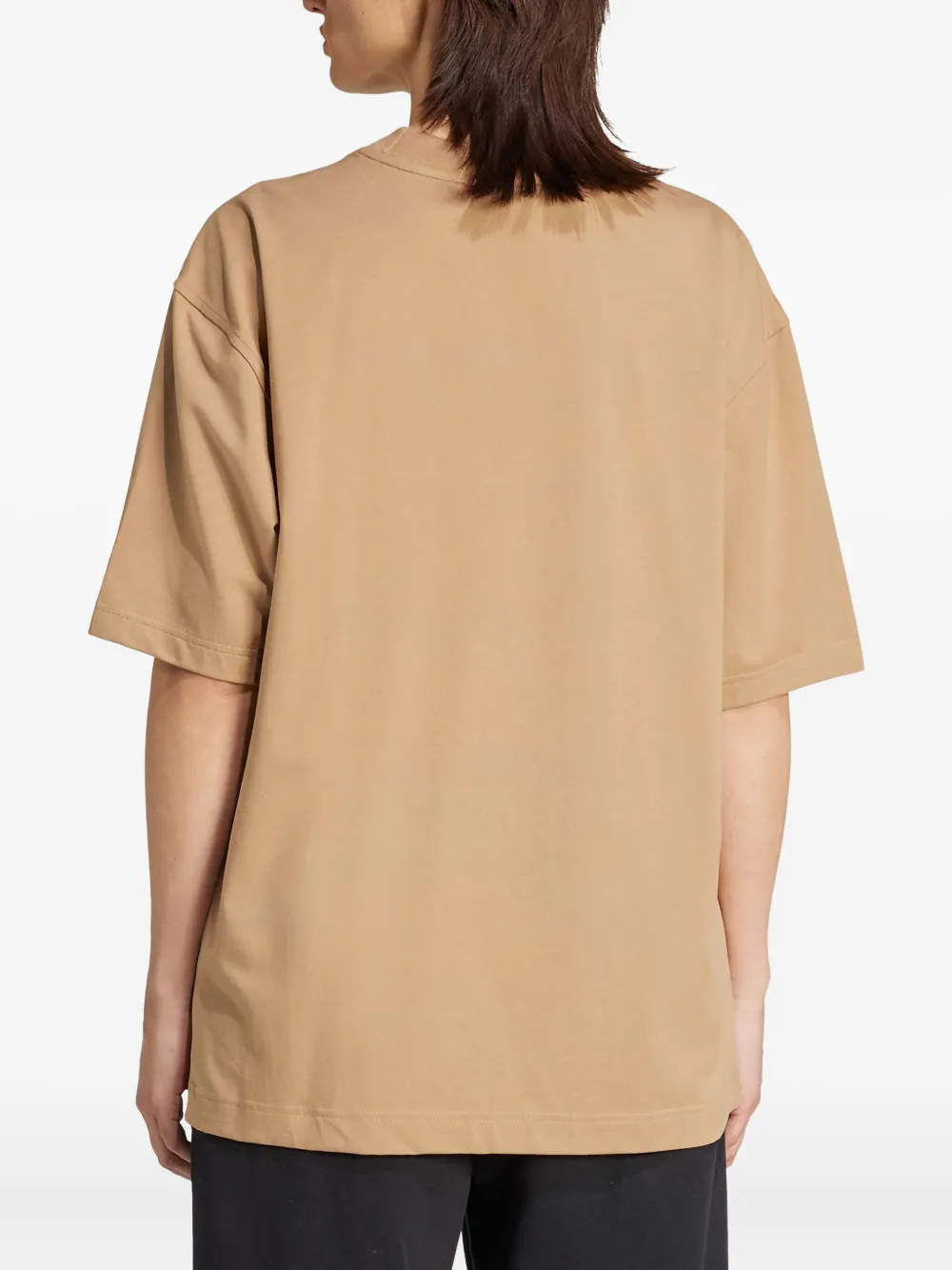 adidas T-shirt van katoenblend Bruin