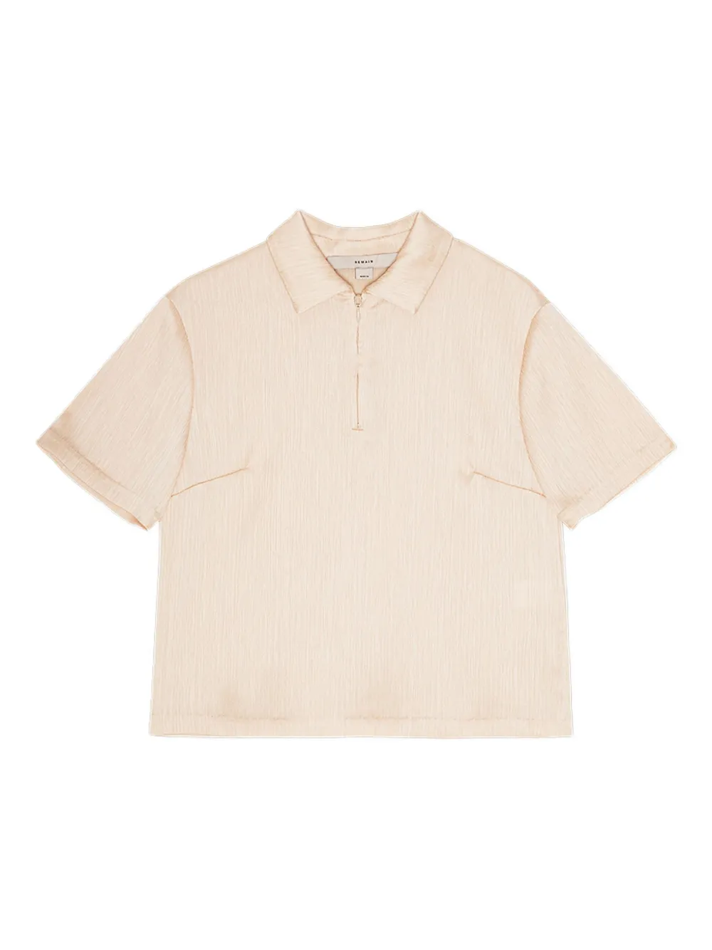 REMAIN Polotop met textuur en rits Beige