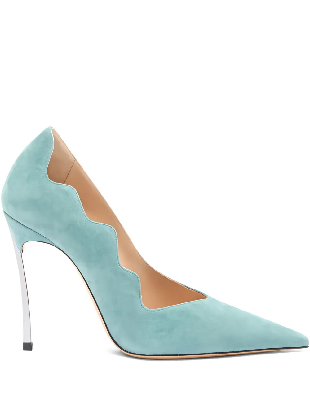Casadei 100mm Superblade Camoscio pumps Blue