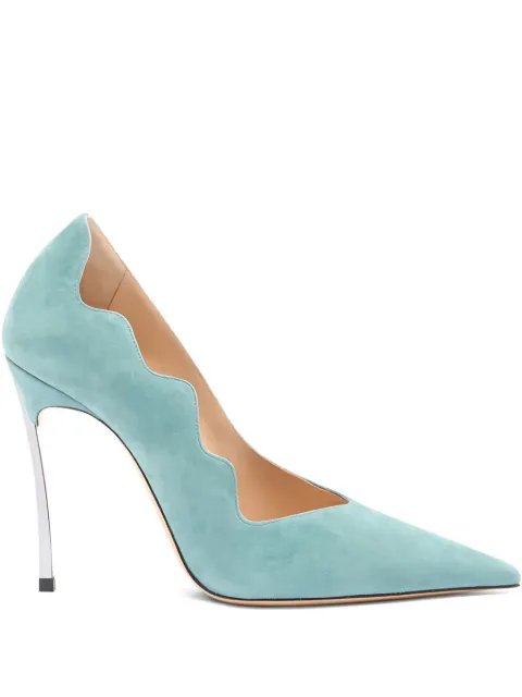 Casadei 100mm Superblade Camoscio pumps