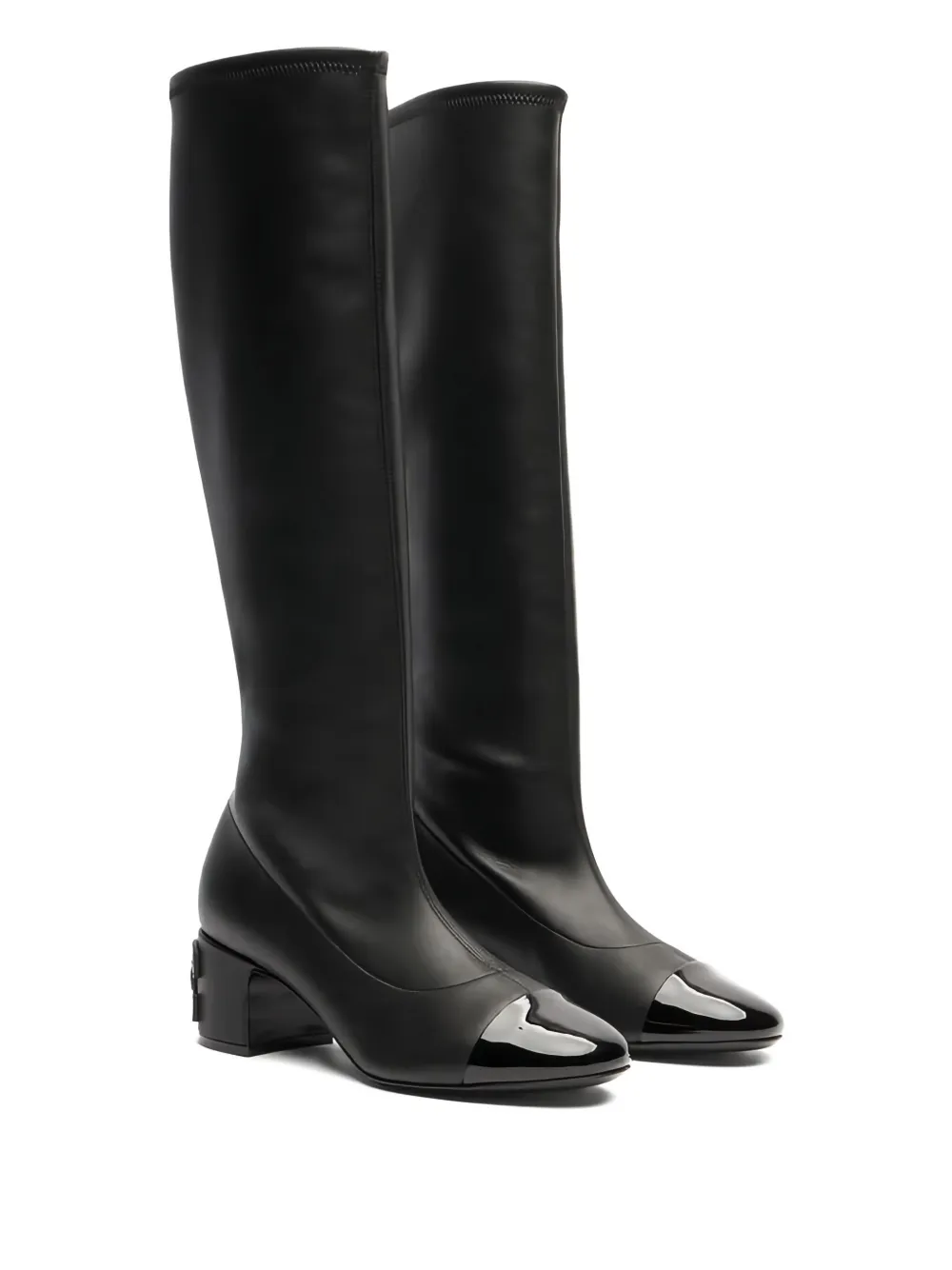 Casadei 50mm leather knee-high boots Black