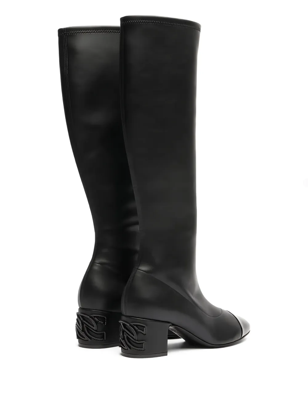 Casadei 50mm leather knee-high boots Black
