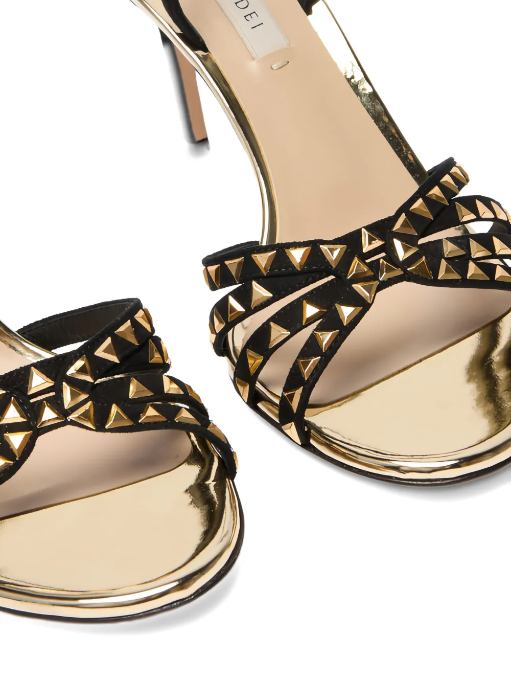 Casadei 180 mm leren sandalen met studs Zwart