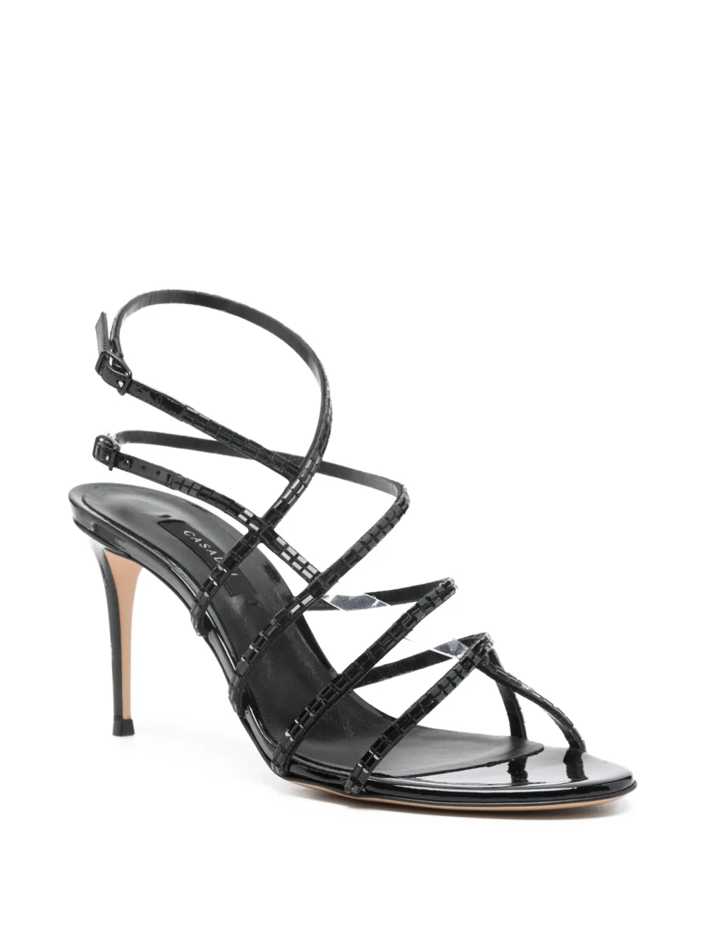 Casadei 90mm round-toe sandals Zwart