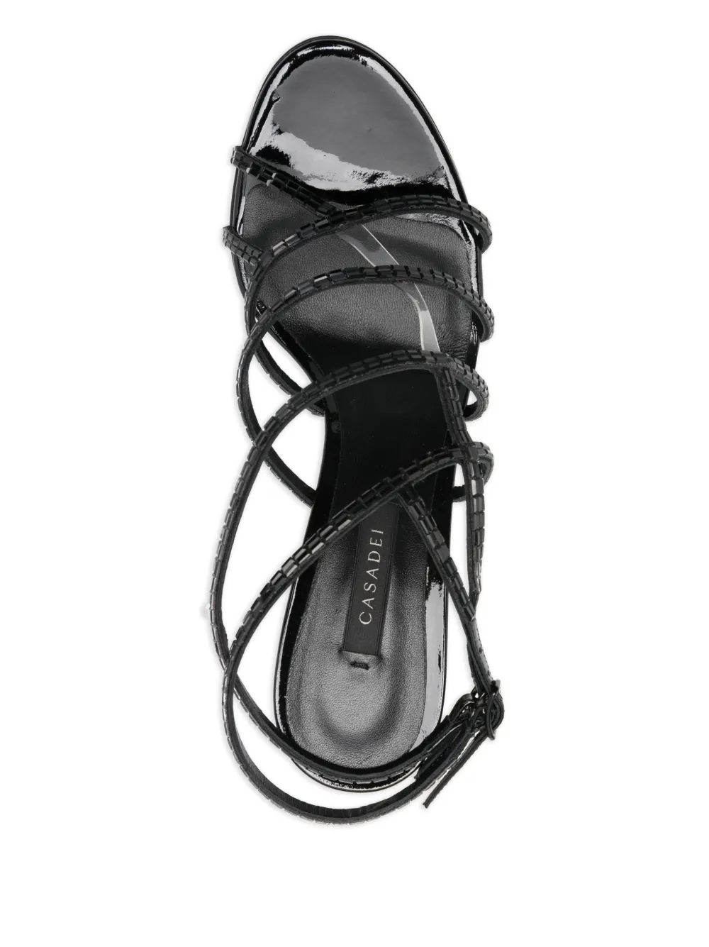 Casadei 90mm round-toe sandals Zwart