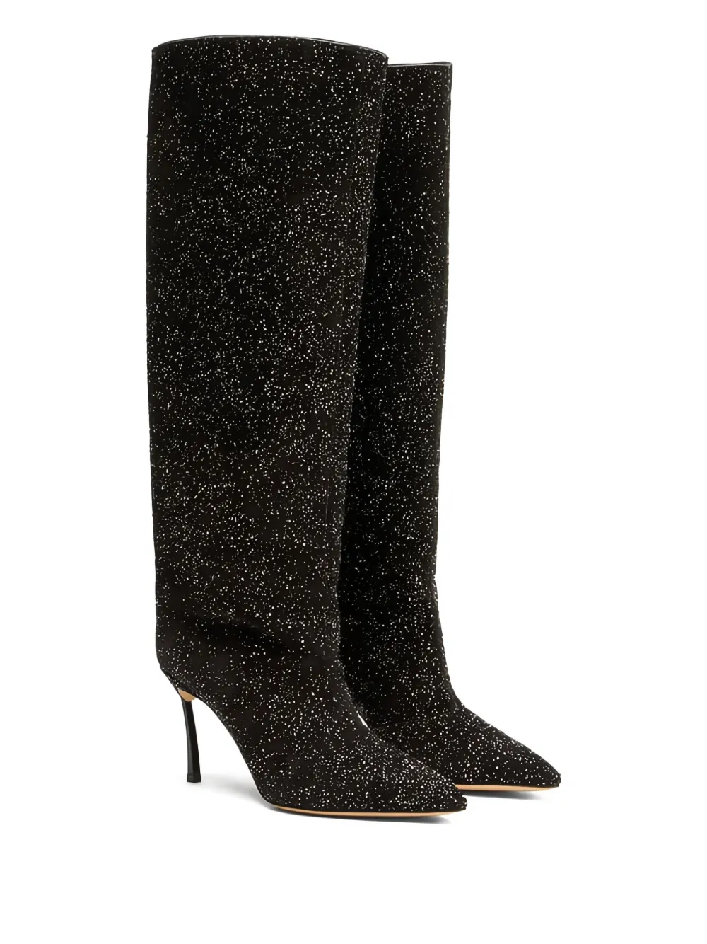 Casadei Stiletto-heel Pointed-toe Boots In Black