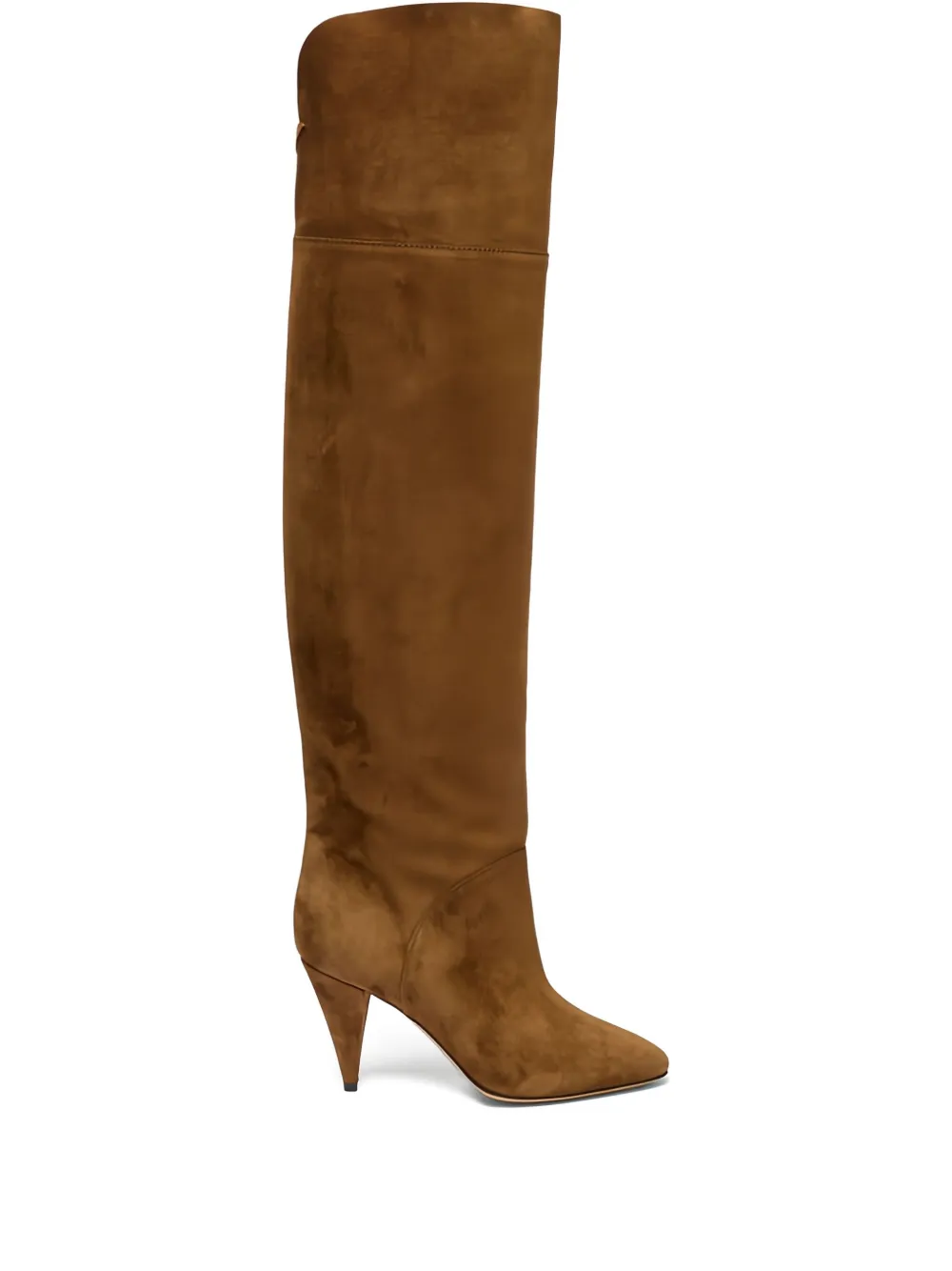Casadei 120MM suede calfskin high-heeled boots Brown