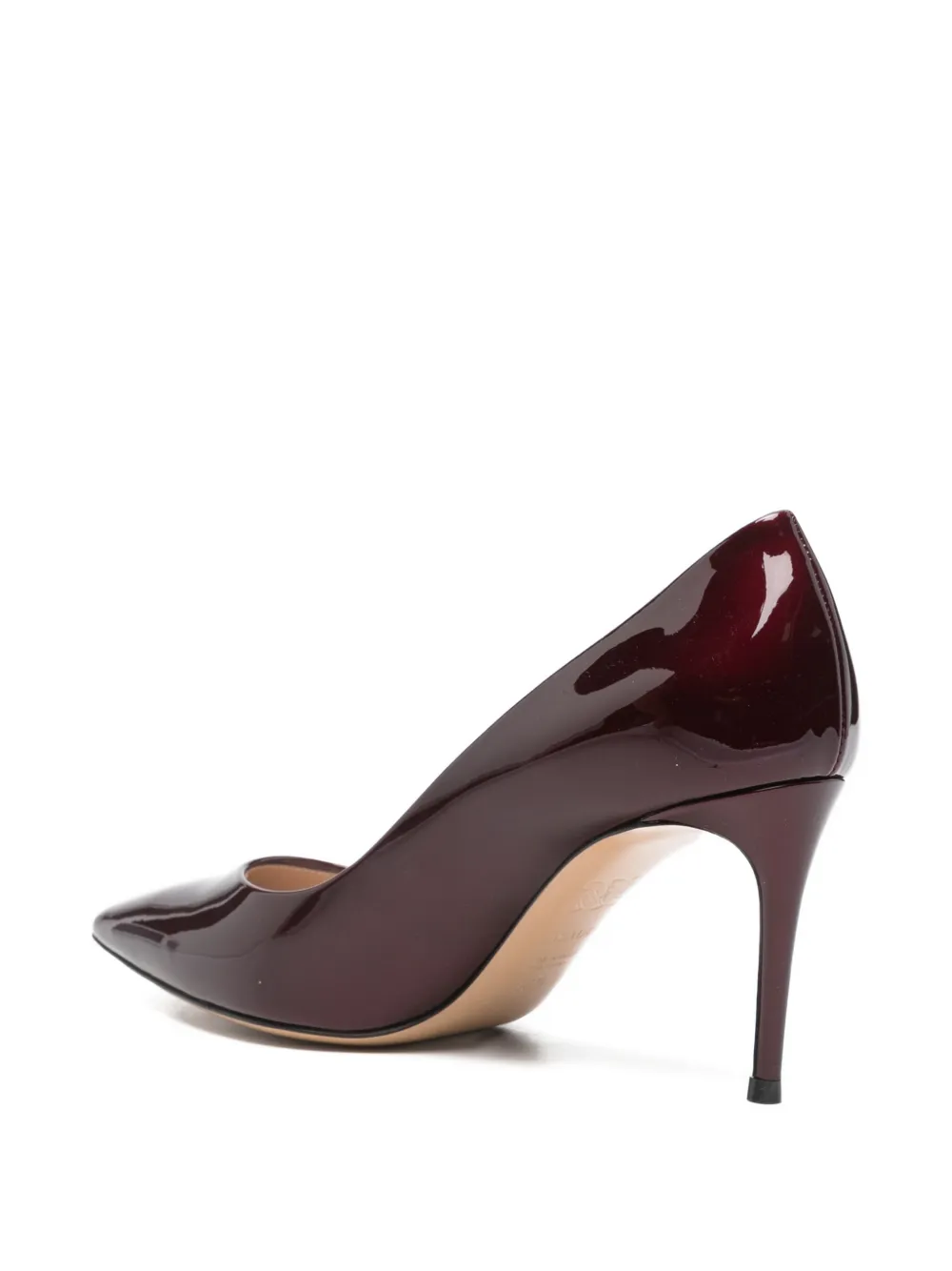Casadei 80mm Pointed-toe Pumps In Burgundy