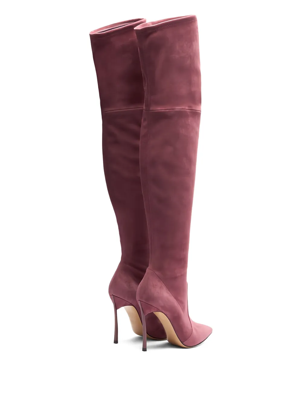 Casadei 10mm over-the-knee suede boots Pink