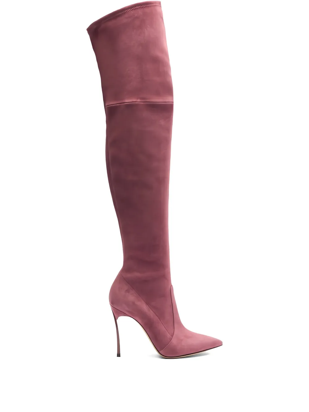 Casadei 10mm over-the-knee suede boots Pink