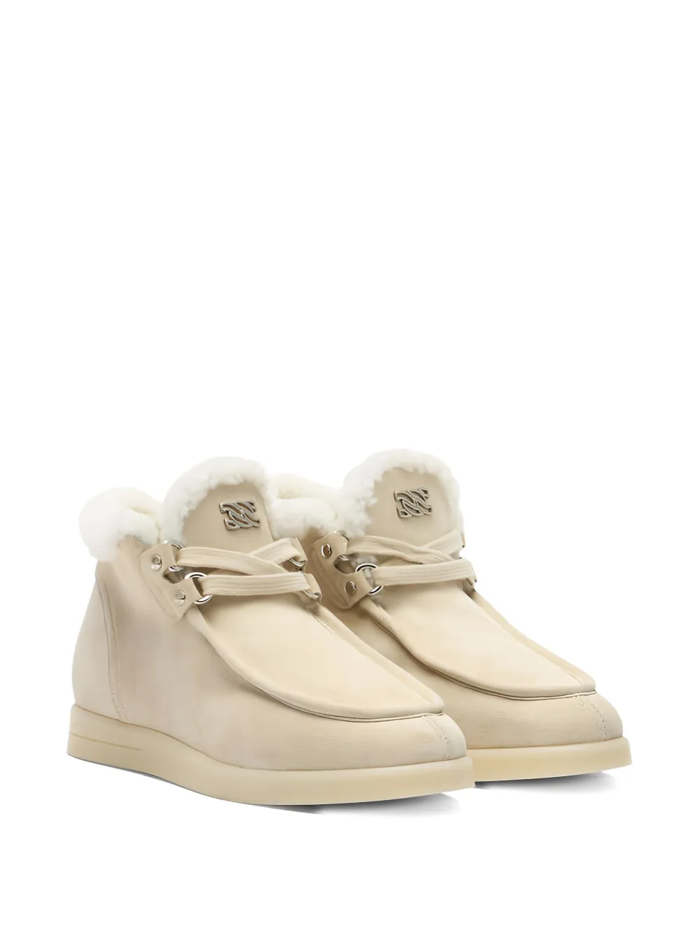 Casadei Dami Passage Lace-up Boots In Neutral