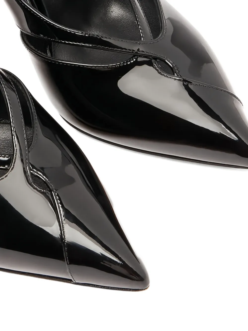 Casadei 100mm Blade Pantera cut-out pumps Black