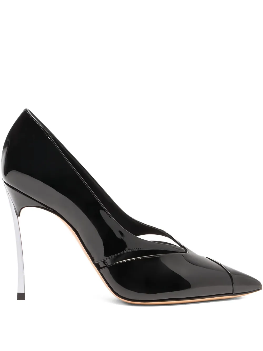 Casadei 100mm Blade Pantera cut-out pumps Black