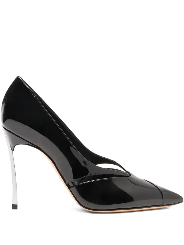 CASADEI カサデイ レザー ハイヒールパンプス Casadei Blade Pantera 100mm パンプス | ブラック | FARFETCH JP