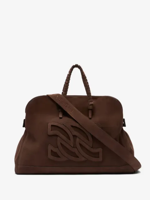Casadei Park Avenue logo-patch tote bag