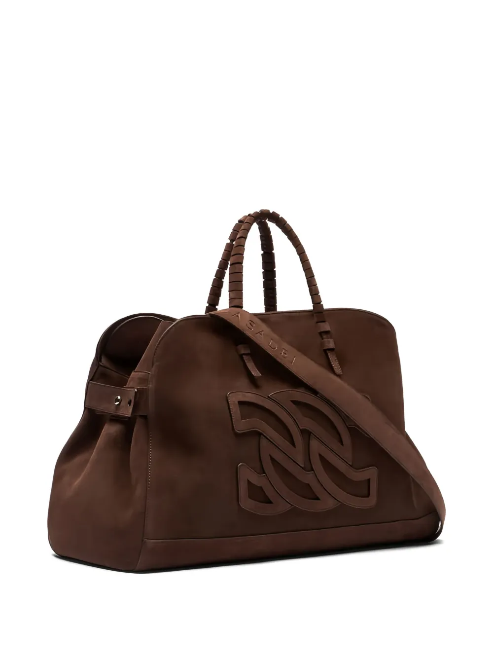 Casadei Park Avenue shopper met logopatch - Bruin