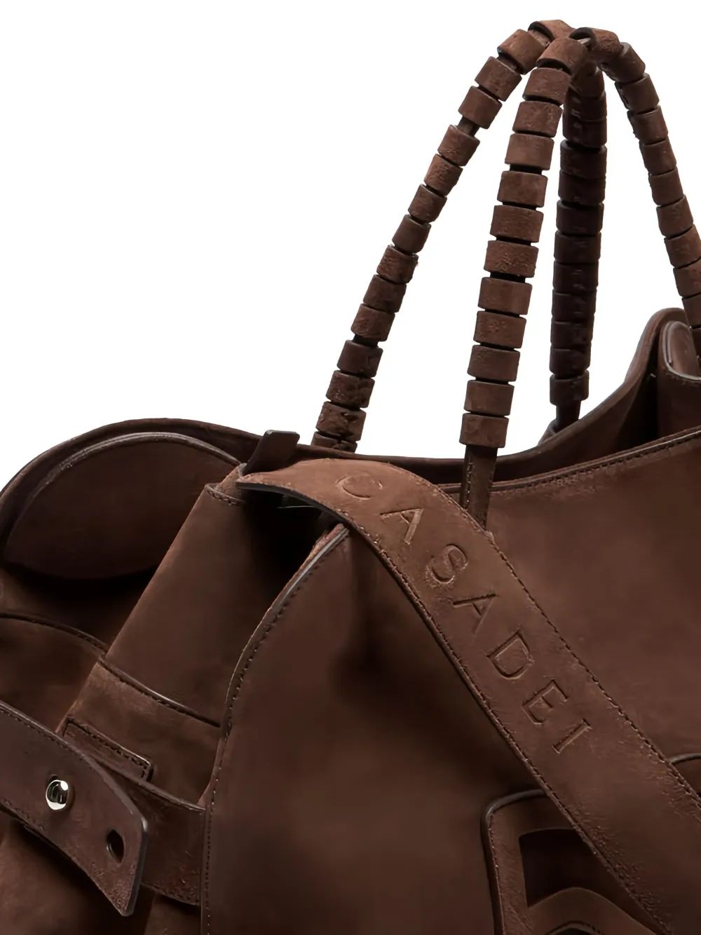 Casadei Stylish Suede Shoulder Bags With Top Handle In Brown
