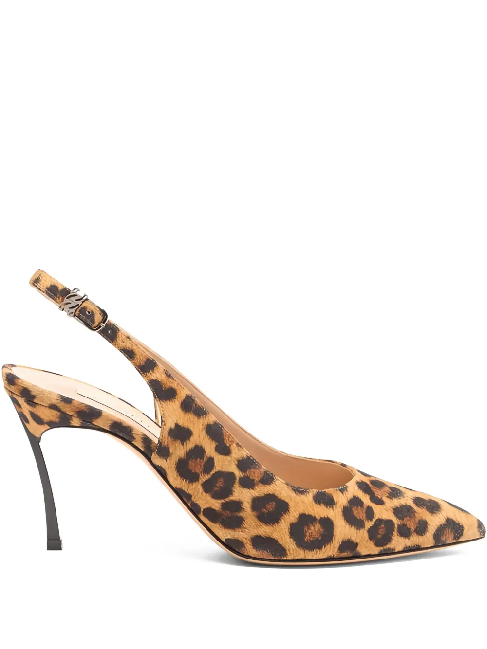Casadei leopard-print slingback pumps Brown