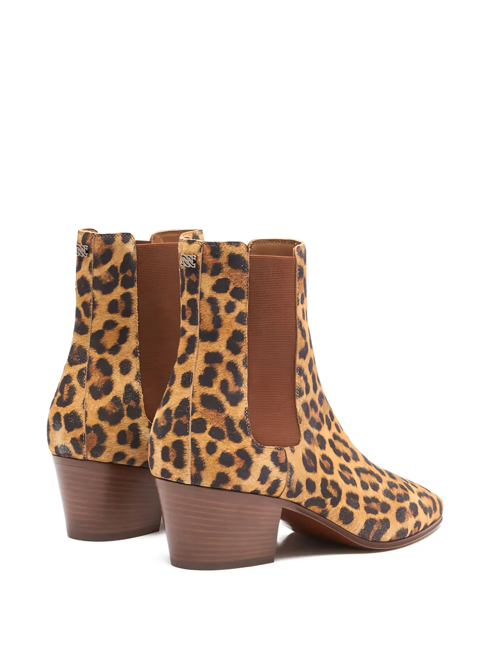 Casadei 50mm leopard-print block-heel ankle boots Brown