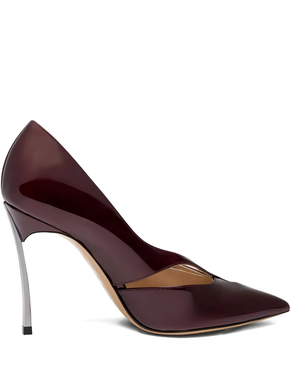 Casadei 100 mm Blade Pantera pumps met uitgesneden details Bruin