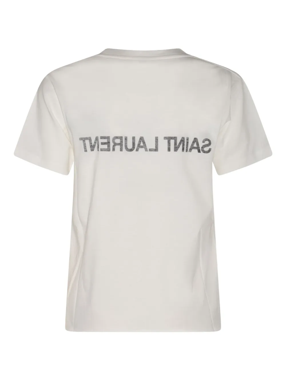 Saint Laurent T-shirt met logoprint Wit