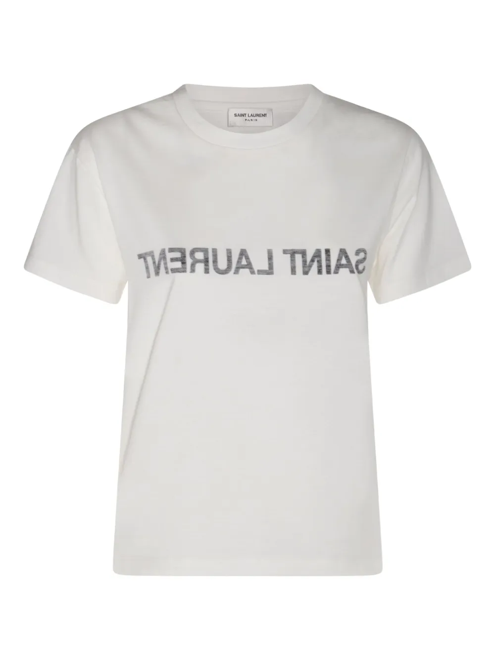 Saint Laurent T-shirt met logoprint Wit