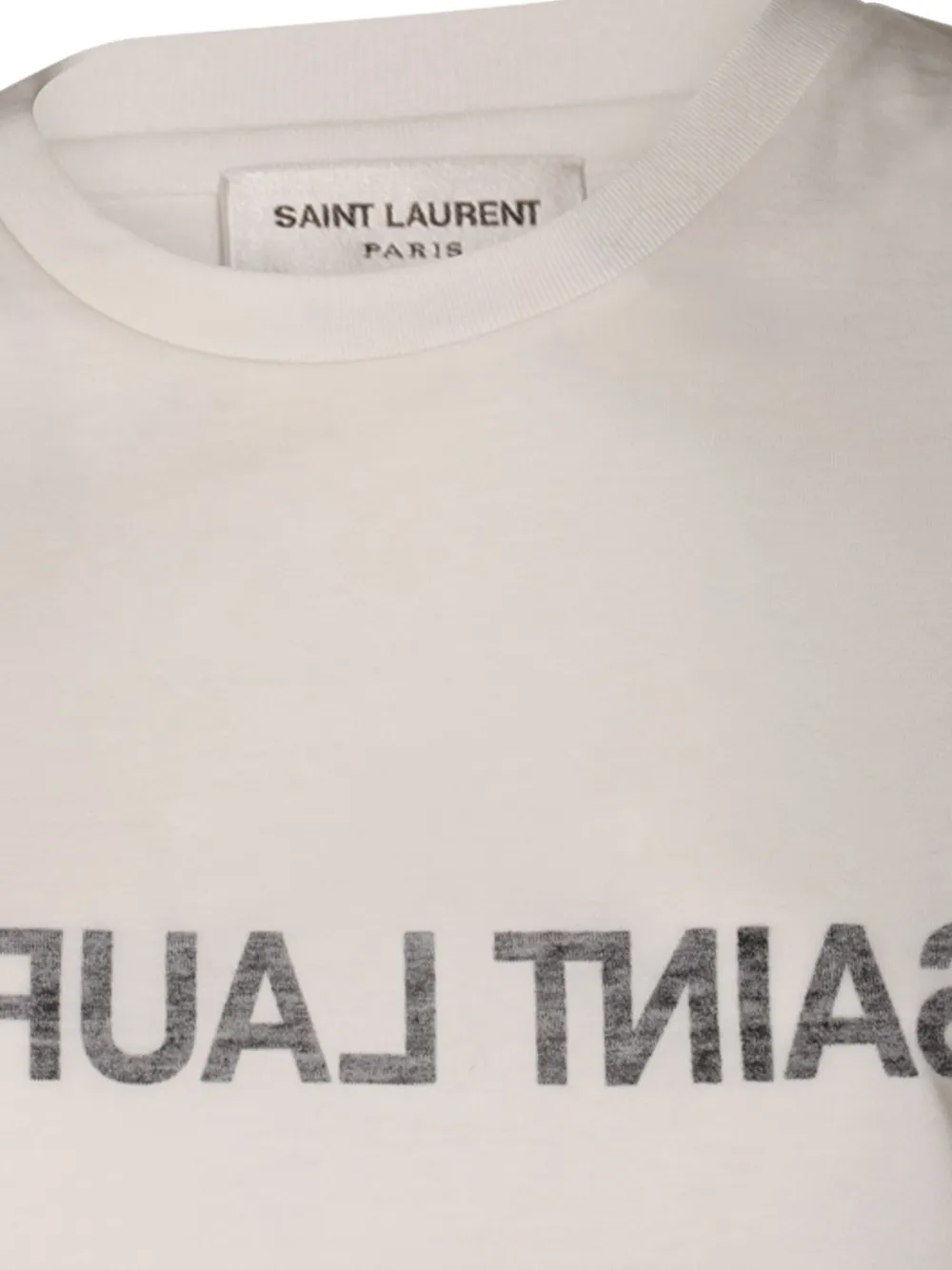 Saint Laurent T-shirt met logoprint Wit