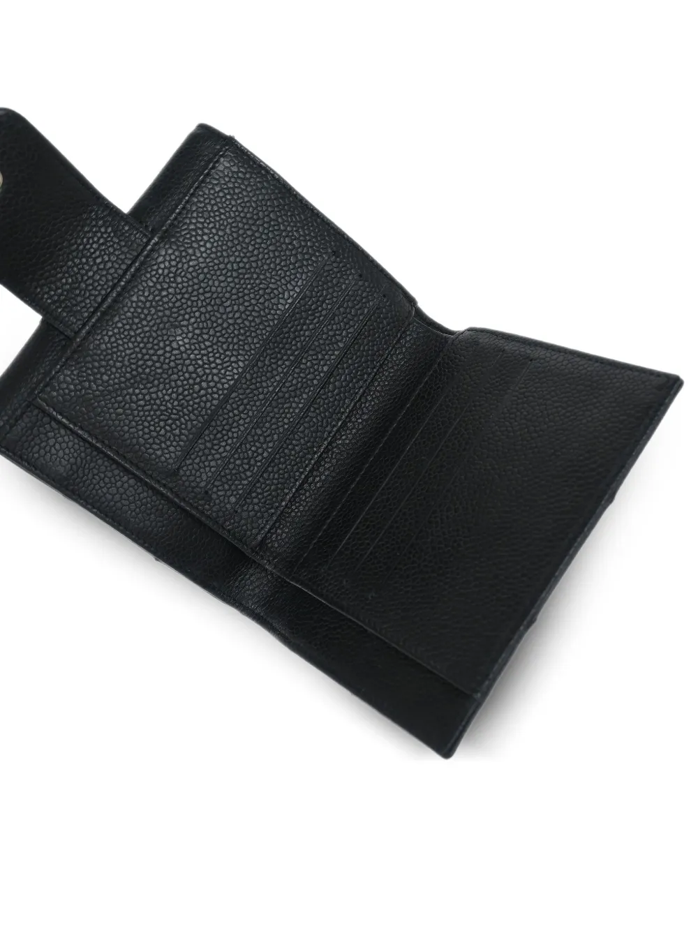 Pre-owned Chanel 2006 Choco Bar Leather Compact Wallet