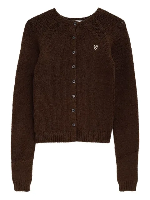Acne Studios heart-embroidered buttoned cardigan