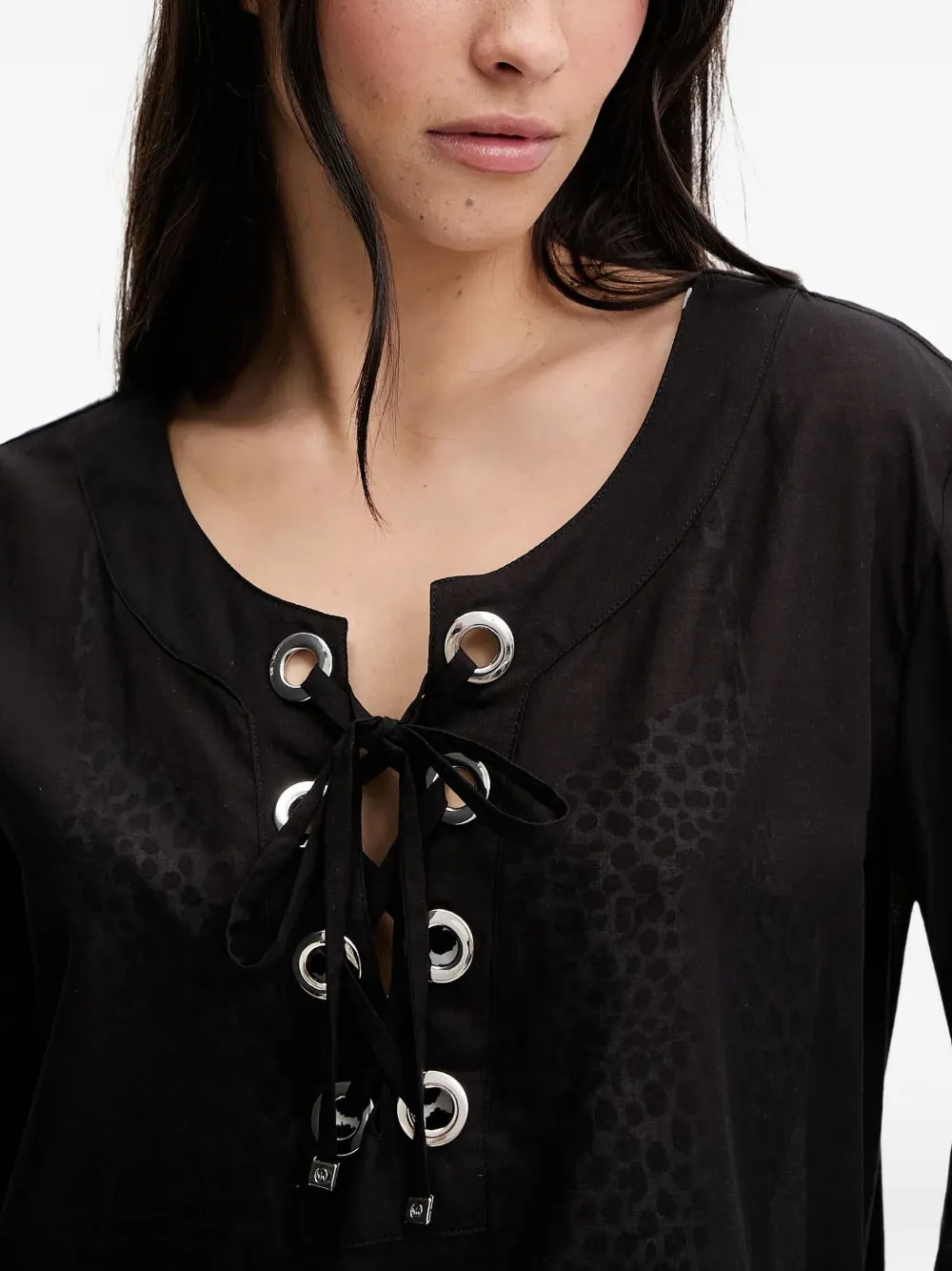 Michael Kors Wikkeldoek met ringlets Zwart