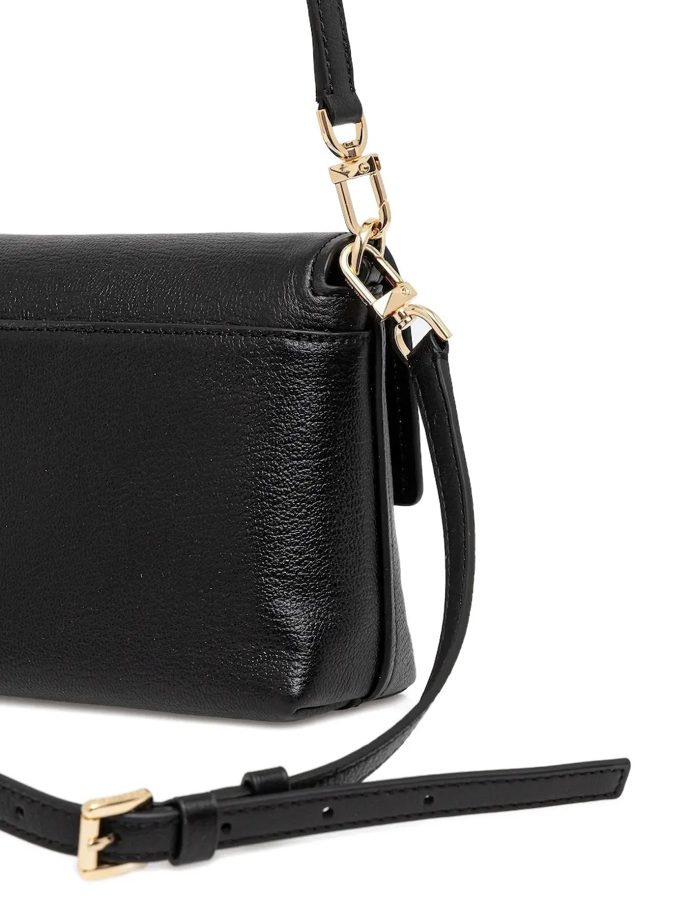 Michael Kors Addie medium leren schoudertas met omslag Zwart