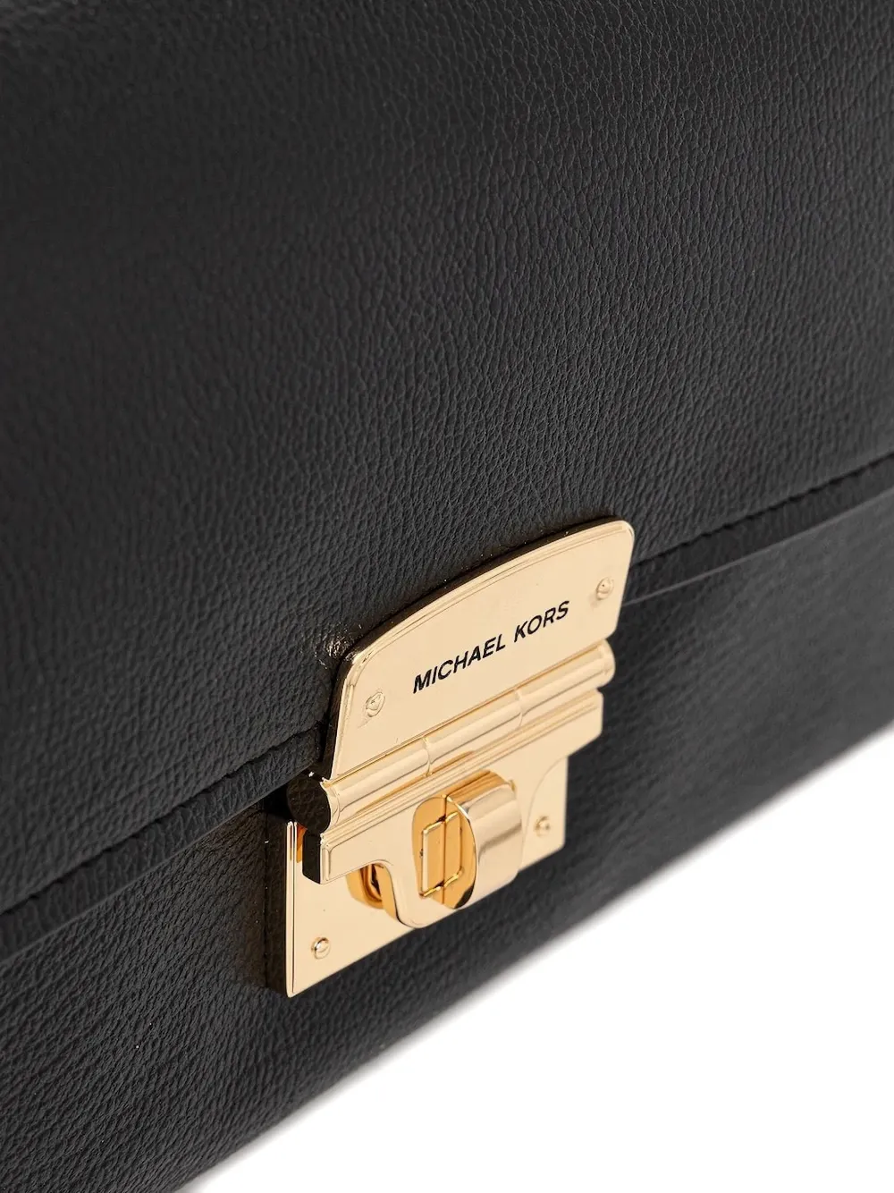 Michael Kors Addie medium leren schoudertas met omslag Zwart