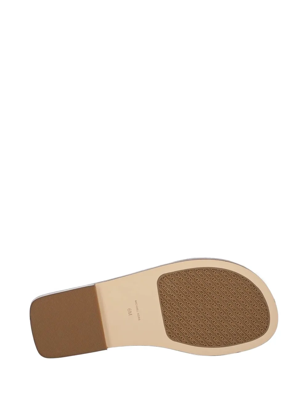 Michael Kors leather braided flat sandals Brown