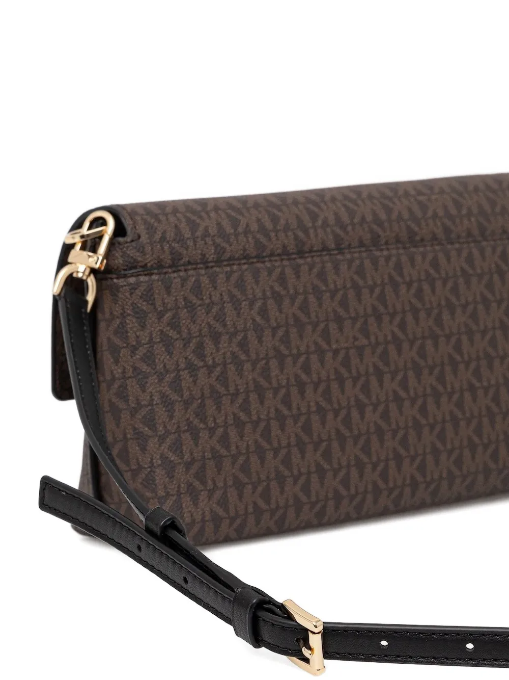 Michael Kors Schoudertas met logoprint en omslag Bruin