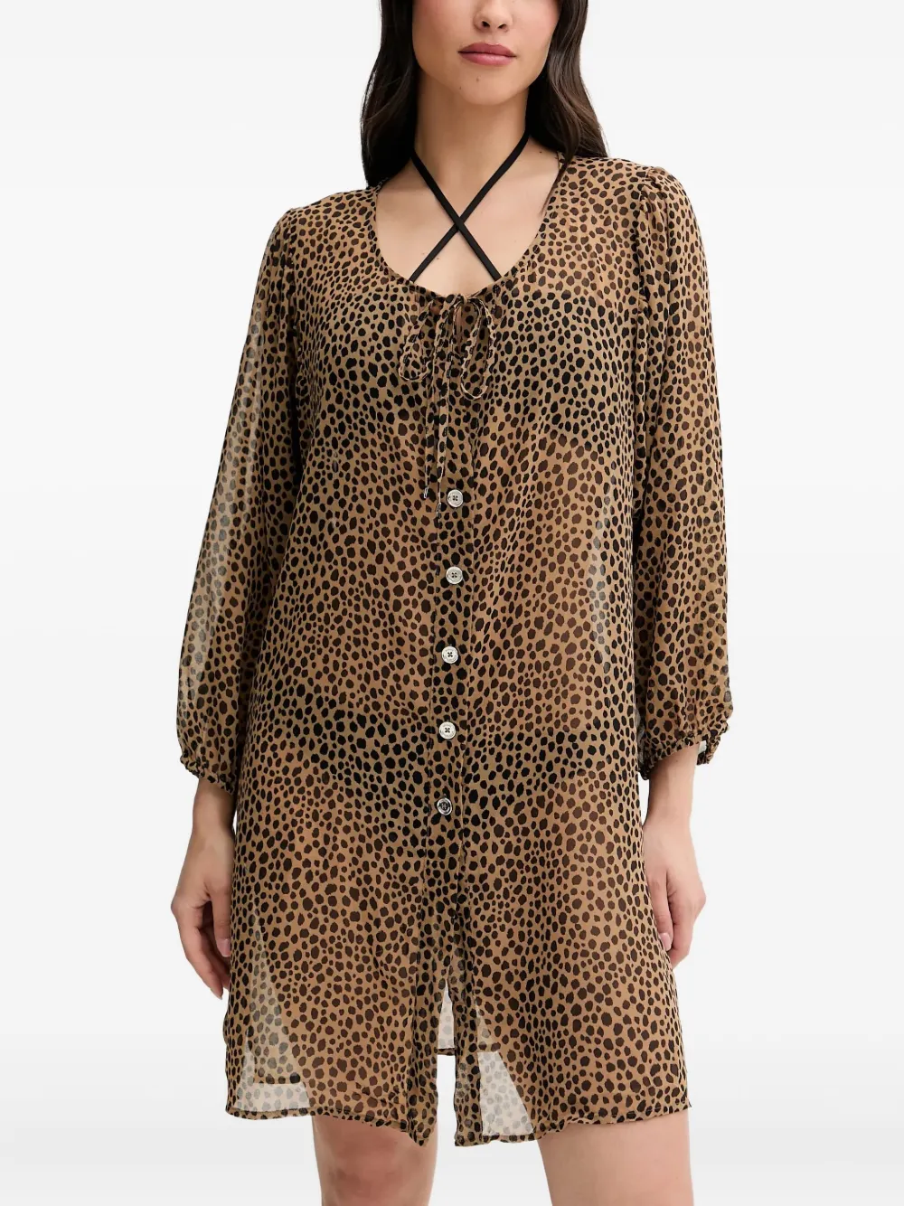 Michael Michael Kors leopard-print button blouse | Brown | Image 1