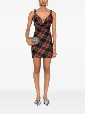 VIVIENNE WESTWOOD ワンピースドレス 25 Hebo minidress 送関込 Vivienne Westwood】Nova Cora レッド サテン ミニドレス