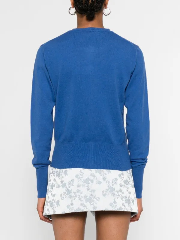 Vivienne Westwood Orb-embroidered Cardigan | Blue | FARFETCH