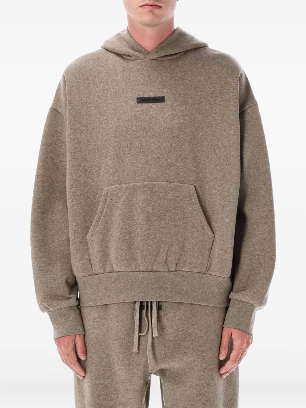 Essentials Logo-appliqué Fleece Hoodie