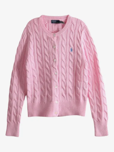 Polo Ralph Lauren cable-knit cotton crewneck cardigan