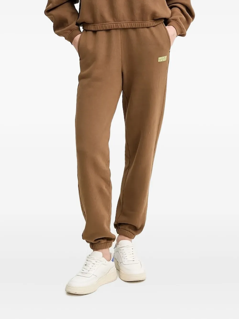 American Vintage Izubird joggingbroek met logo Bruin
