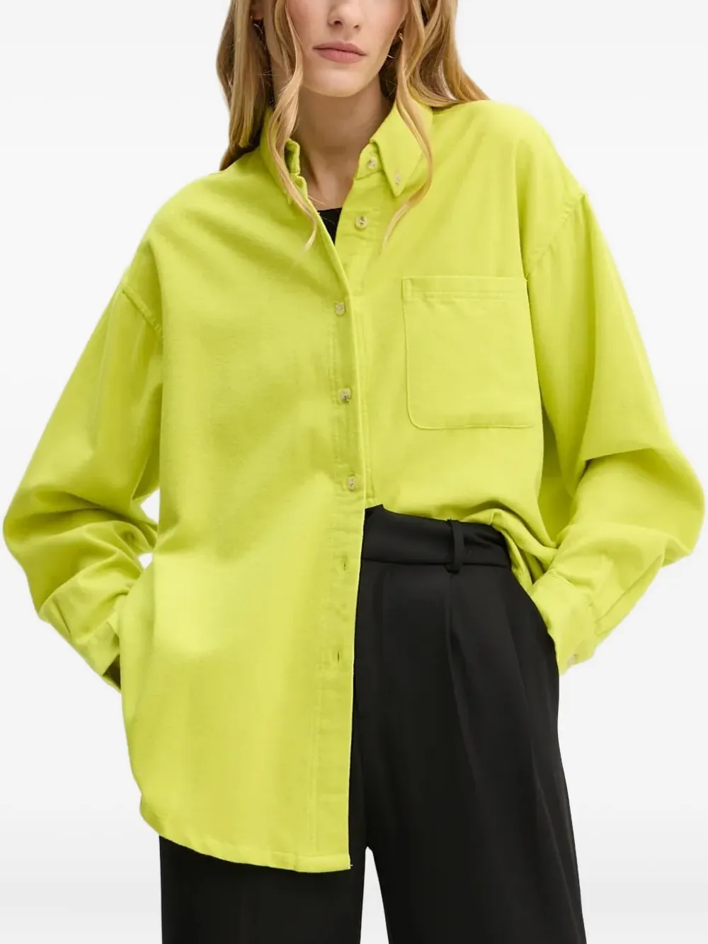 American Vintage Button-down blouse Geel
